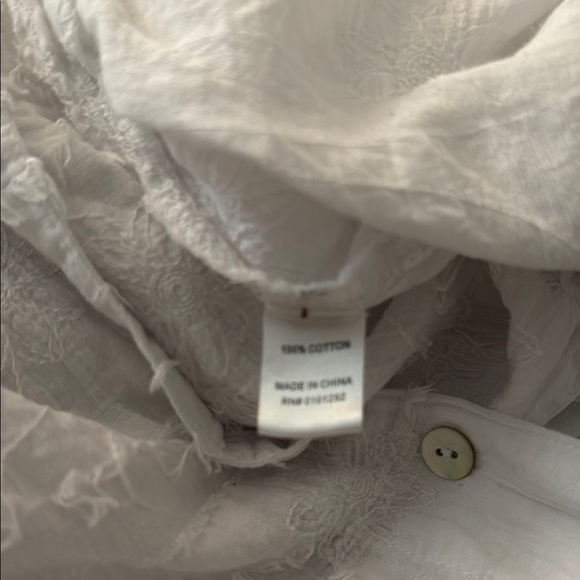 Anthonys Resort Wear Textured White Button-Down Shirt - Picture 9 of 11